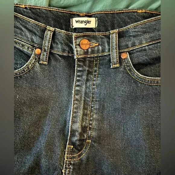 Brand new wrangler jeans dark wash high waisted flare bootcut style size 28x34! - Picture 6 of 11
